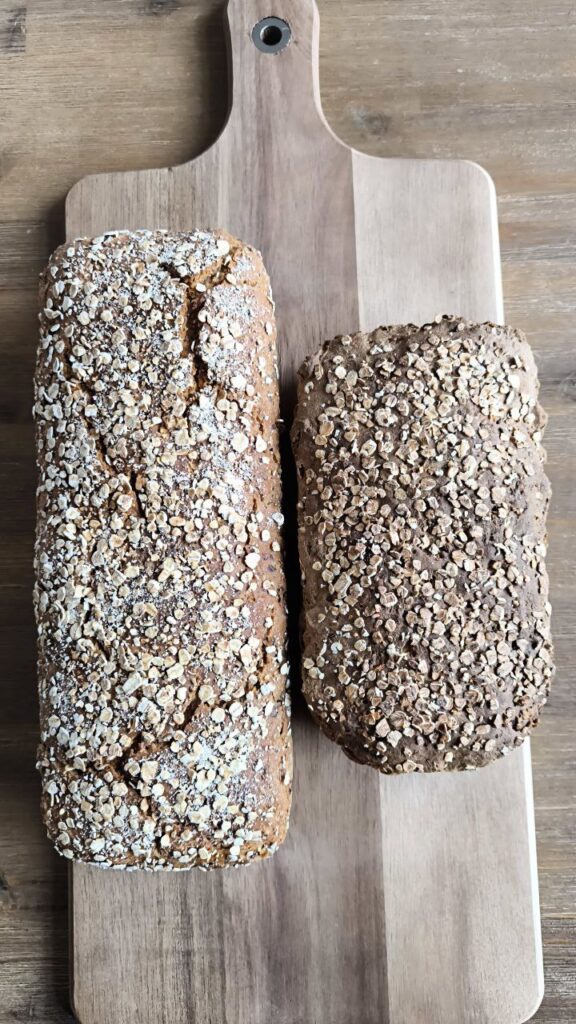Vollkornbrot mit Buttermilch und Saaten-Mix – Vergleich aus dem Backofen und Airfryer
